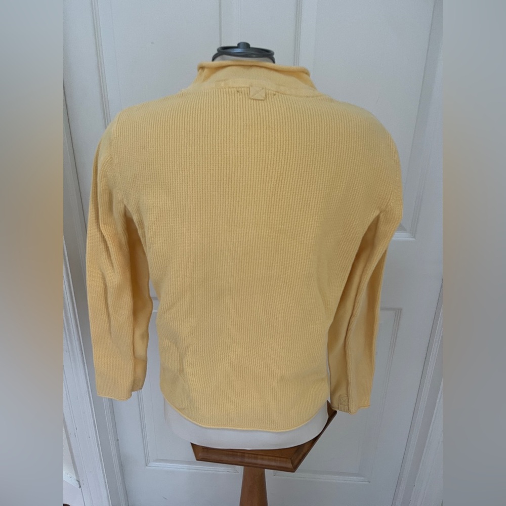 Coldwater creek Yellow cotton Knit Sweater size medium - Picture 5 of 7